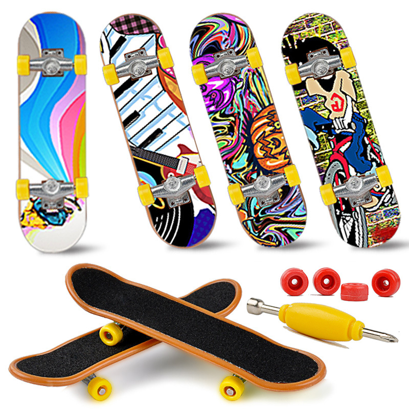 손가락 스케이트 보드 세트, 핑거 보드, 스케이트 보드, 미니 핑거 보드, 랜덤 핑거 팁, 스케이트 보드, 어린이 테이블 게임 장난감